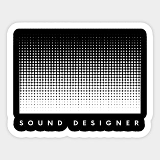 Sound Designer White Sticker